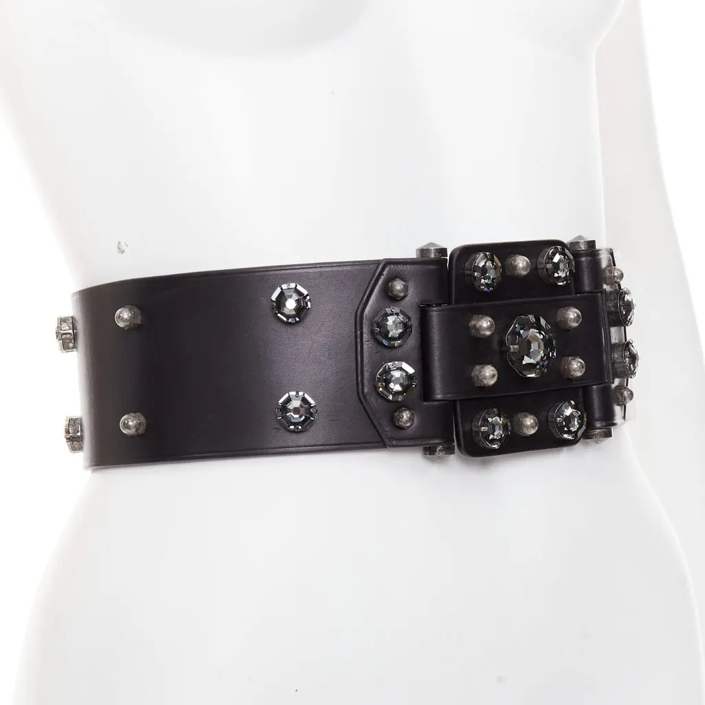 Lanvin Black Leather Belt Black Leather Fair - Inside View
