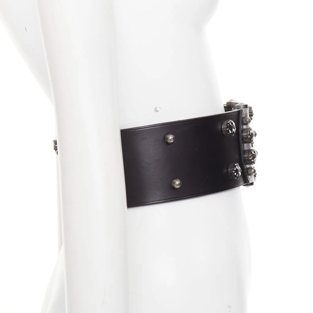 Lanvin Black Leather Belt Black Leather Fair - Model View