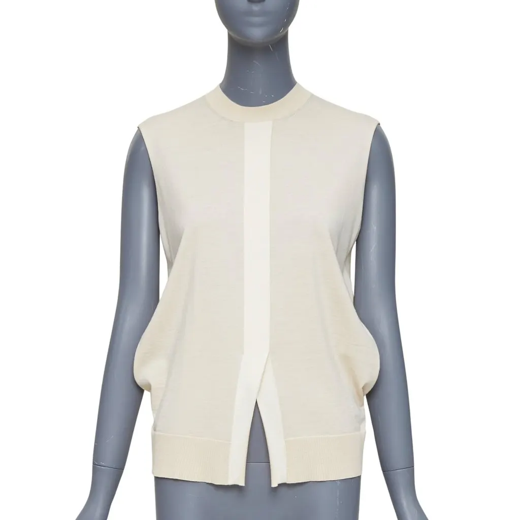 Celine Beige Wool Top Beige Wool Very good - Front View