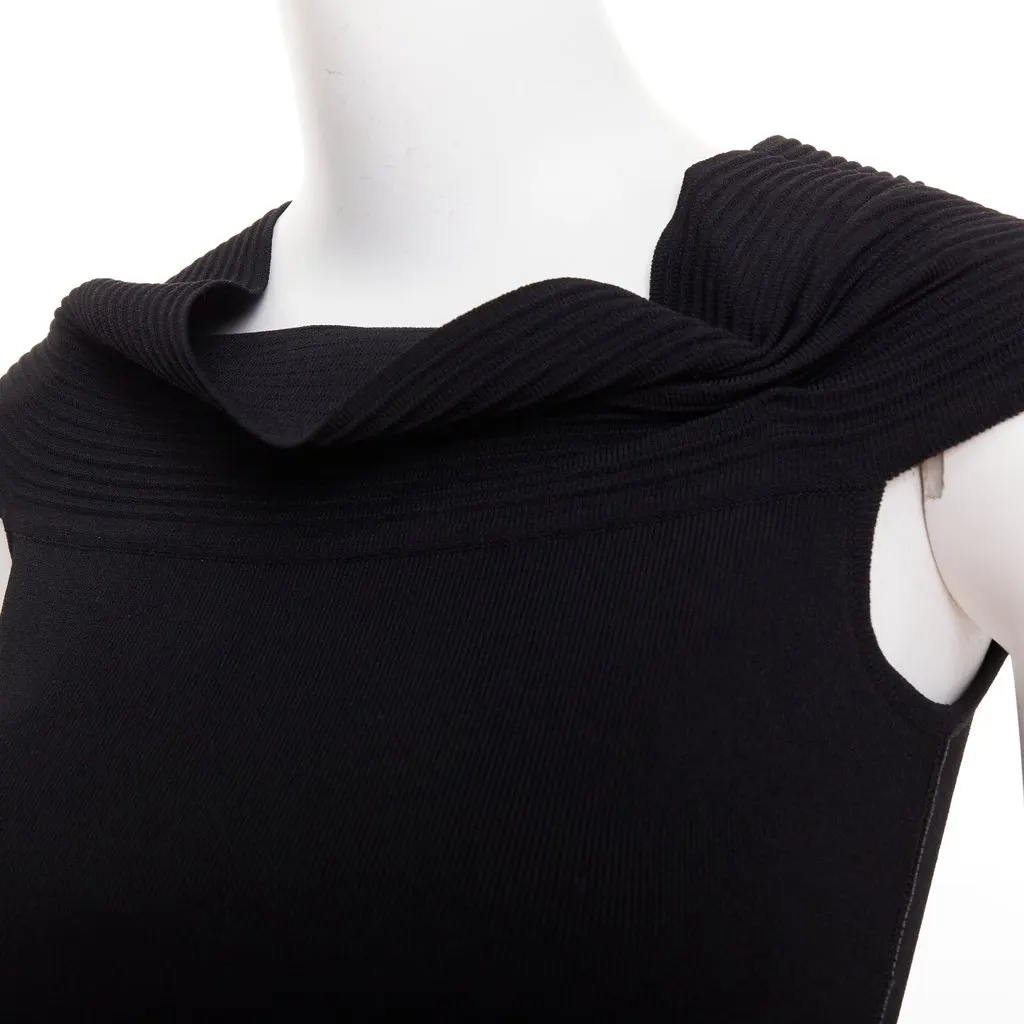 Oscar de la Renta Black Viscose Top Black Viscose Very good - Back View