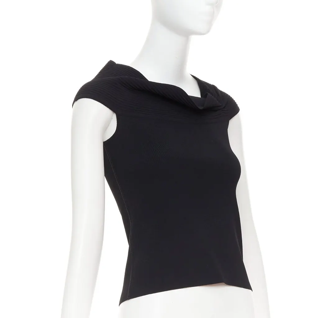Oscar de la Renta Black Viscose Top Black Viscose Very good - Inside View