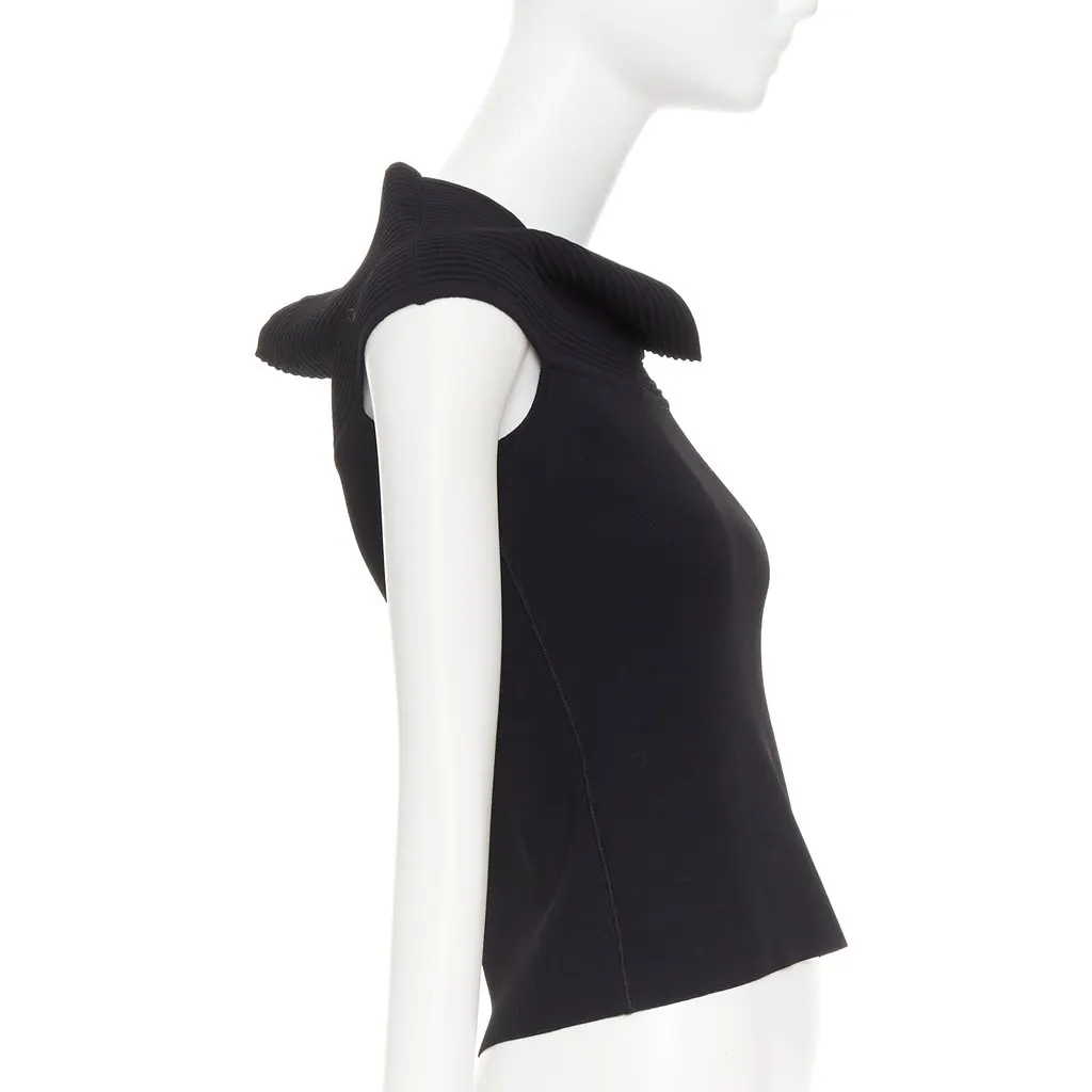 Oscar de la Renta Black Viscose Top Black Viscose Very good - Model View