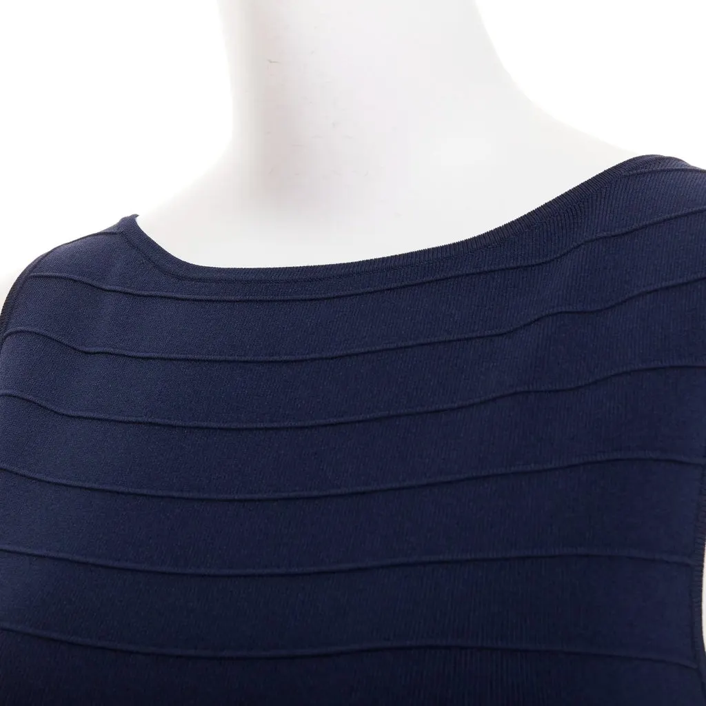 Donna Karan Navy Viscose Dress Navy Viscose Very good - Back View