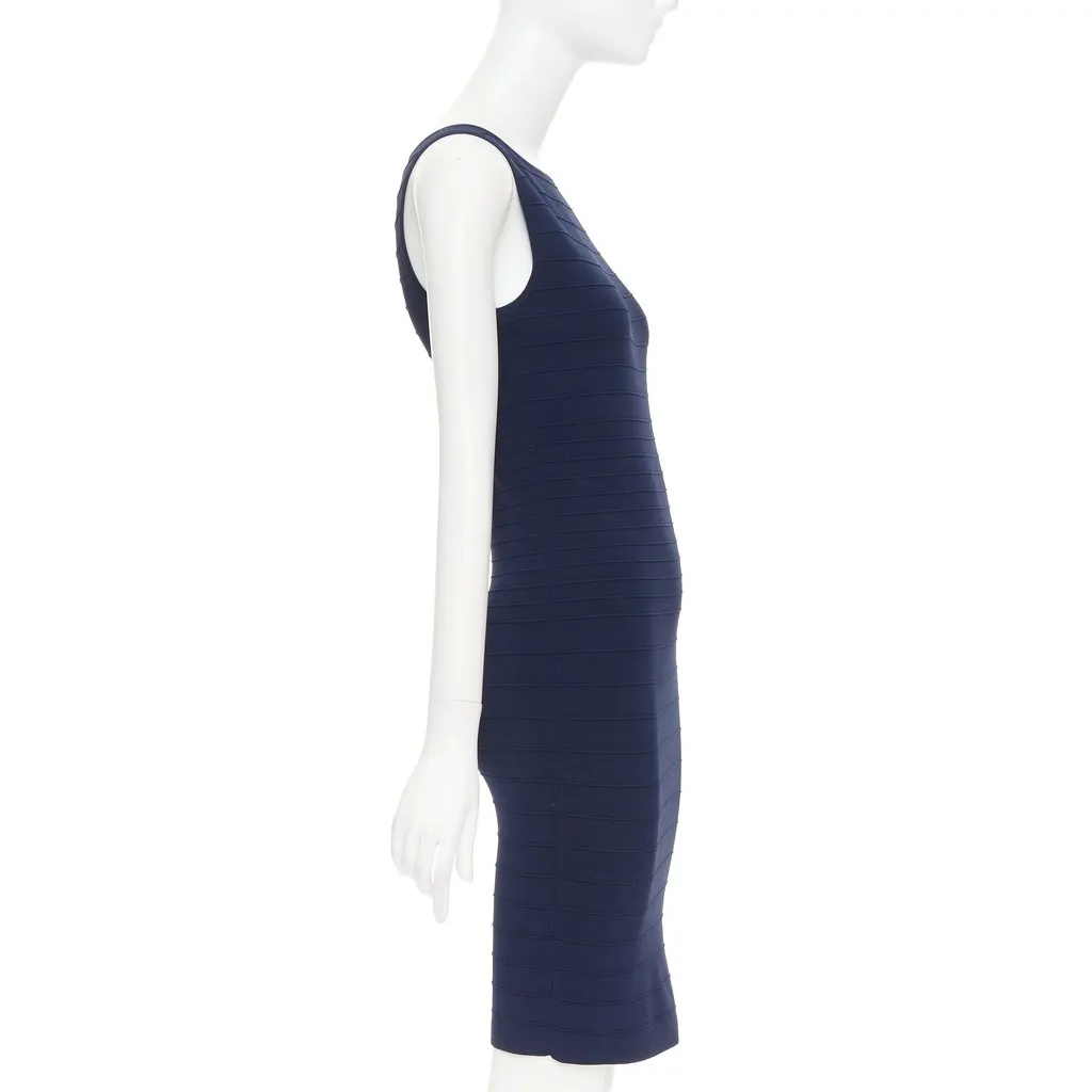 Donna Karan Navy Viscose Dress Navy Viscose Very good - Model View
