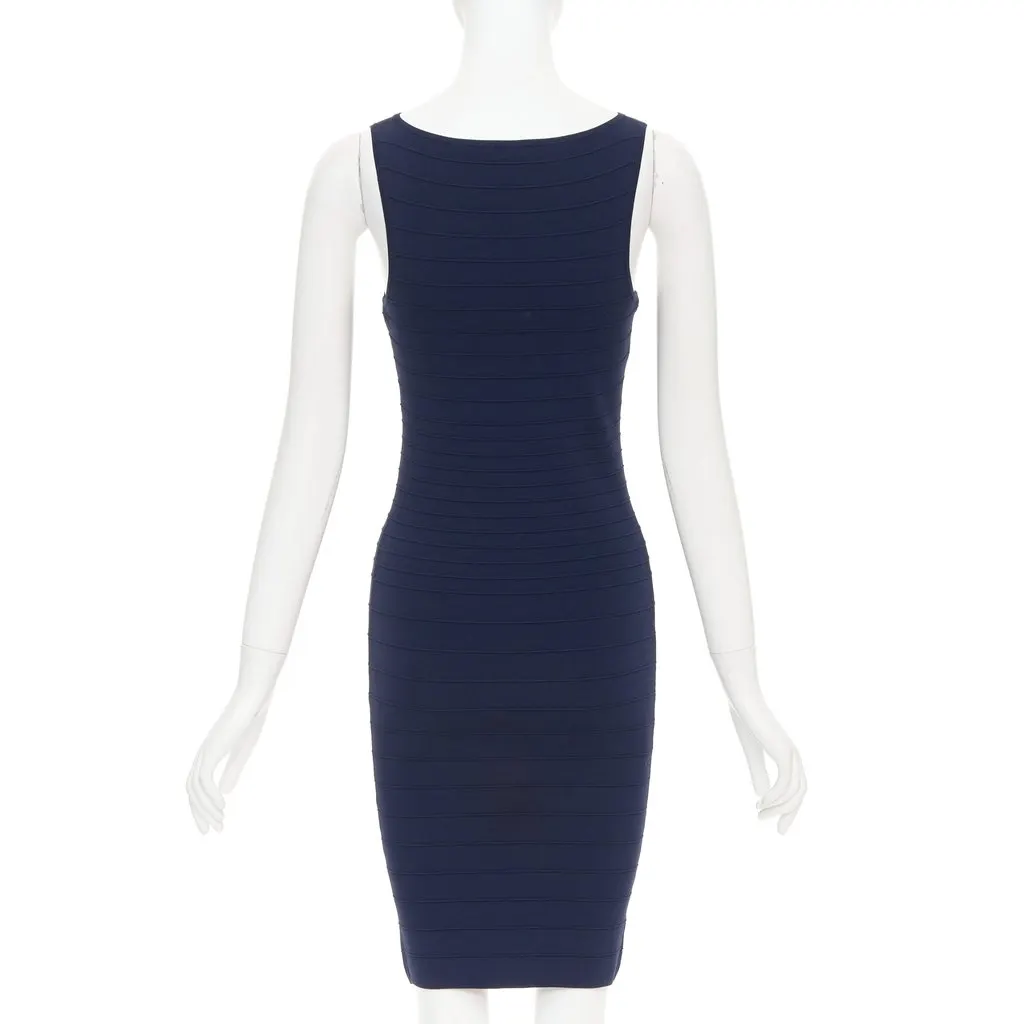 Donna Karan Navy Viscose Dress Navy Viscose Very good - Box View