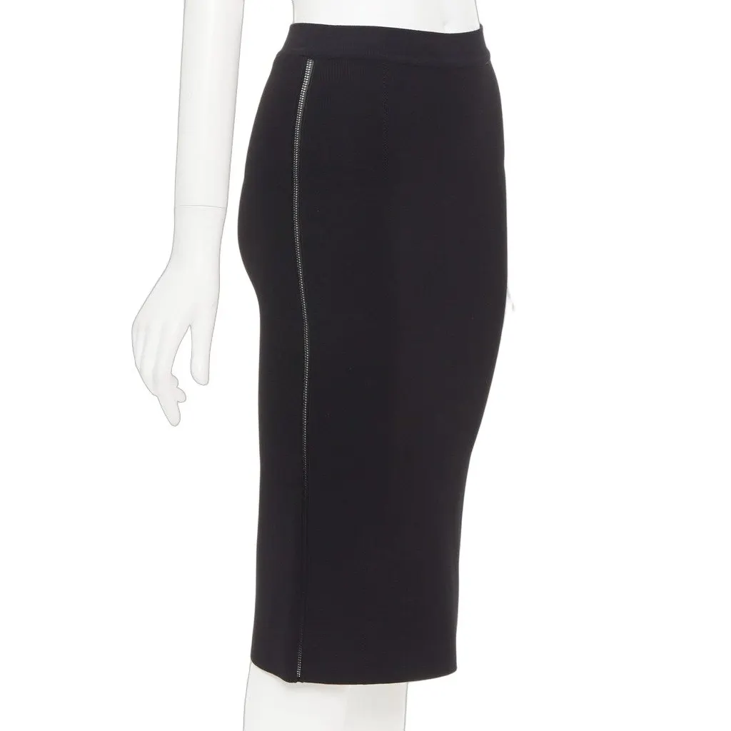 Oscar de la Renta Black Viscose Skirt Black Viscose Very good - Front View