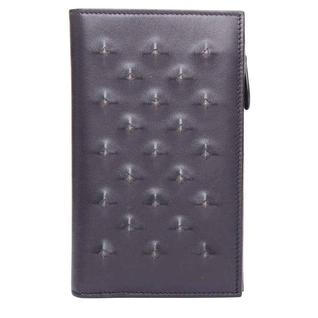 Bottega Veneta Black Leather Wallet Black Leather Good - Front View