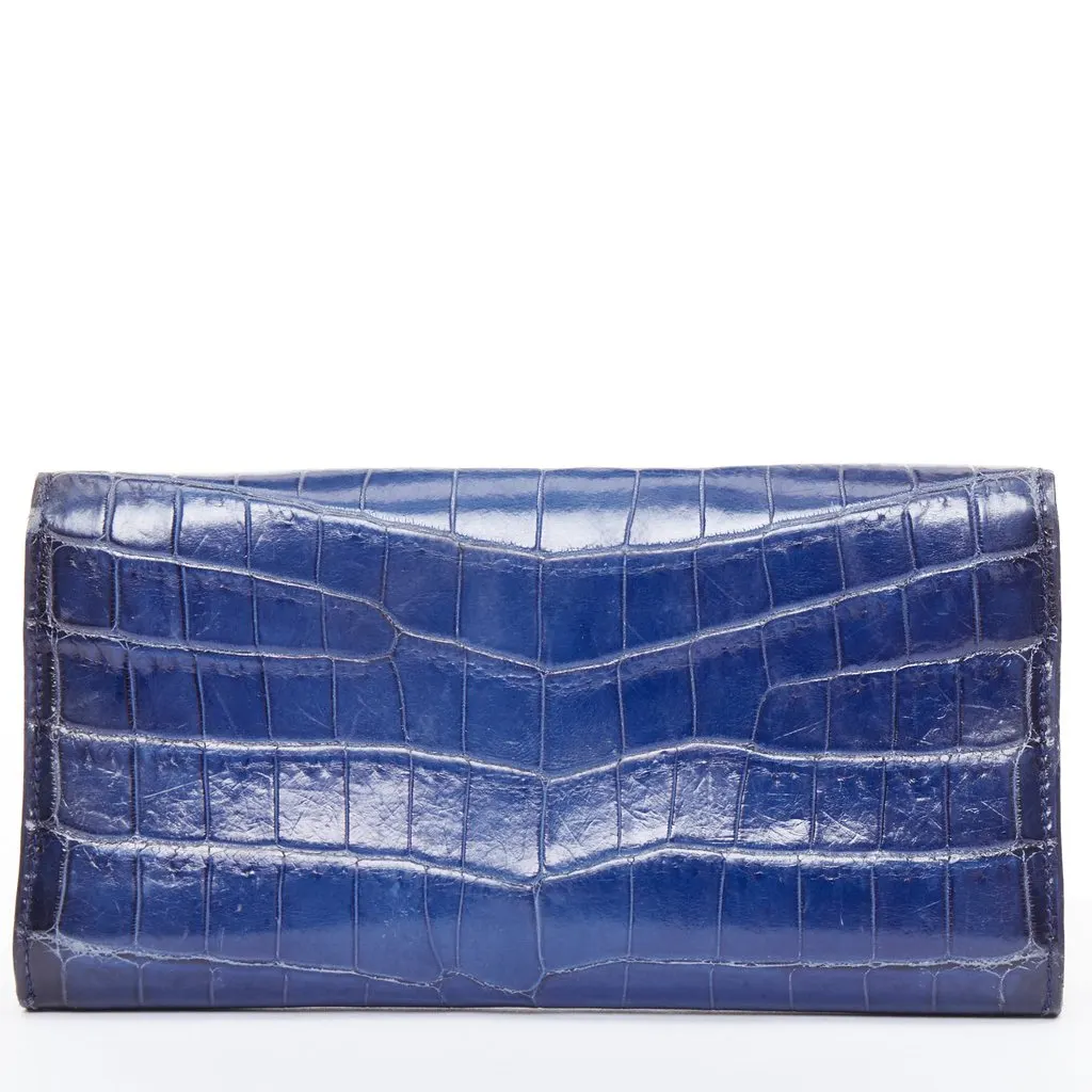 Bottega Veneta Blue Leather Wallet Blue Leather Good - Inside View
