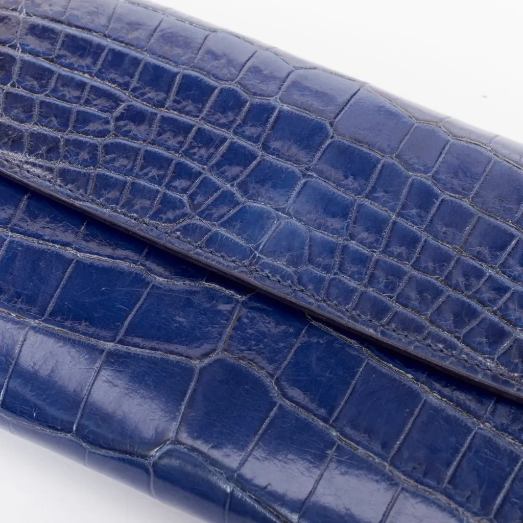 Bottega Veneta Blue Leather Wallet Blue Leather Good - Box View