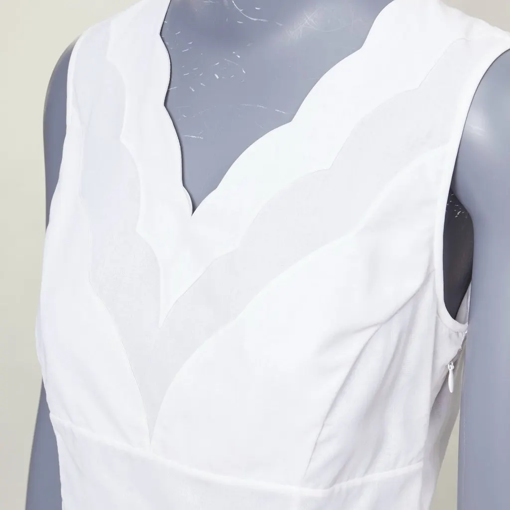 Dior White Cotton Top White Cotton Fair - Back View