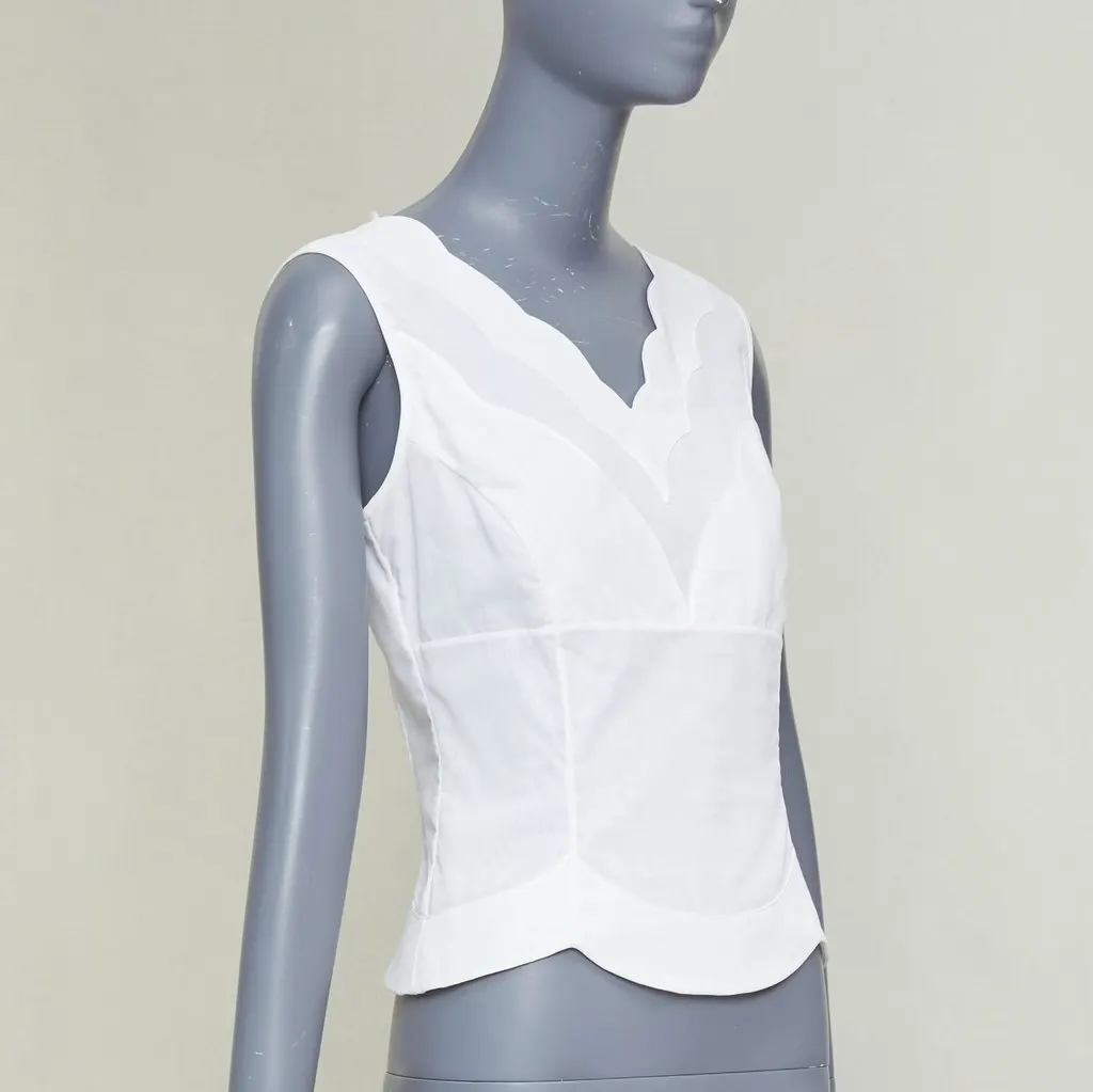 Dior White Cotton Top White Cotton Fair - Inside View