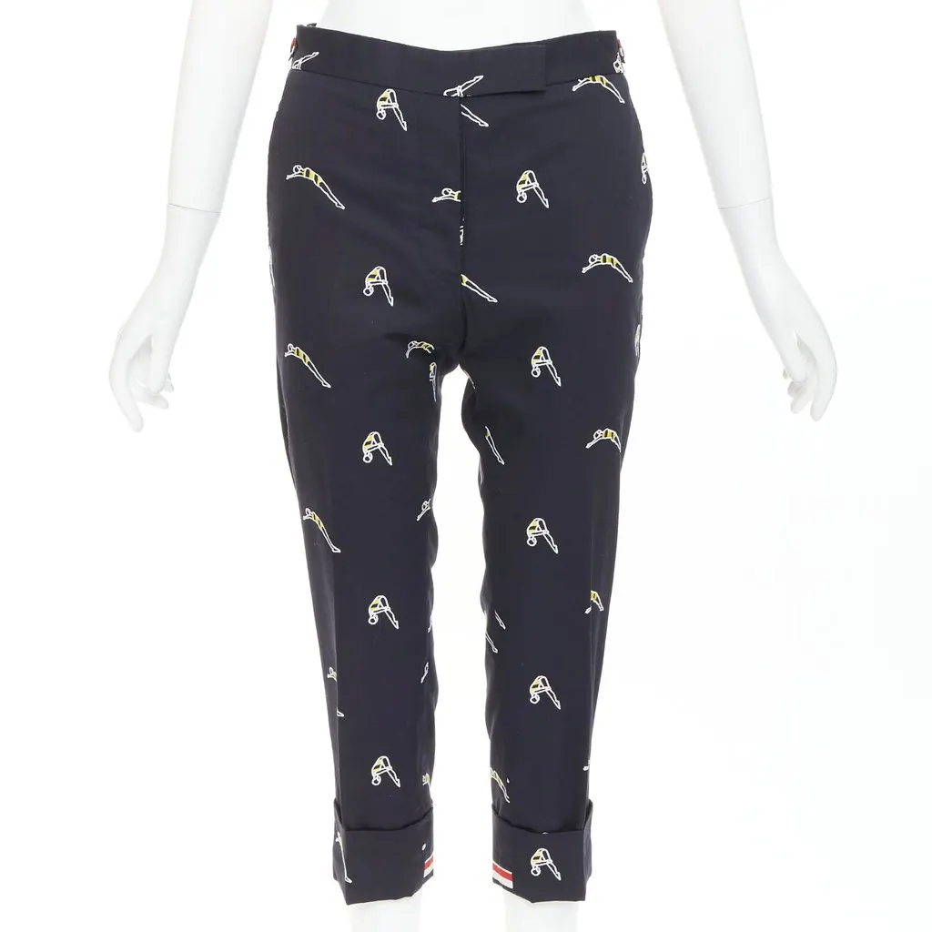 Thom Browne Navy Cotton Trouser Navy Cotton Very good - Front View
