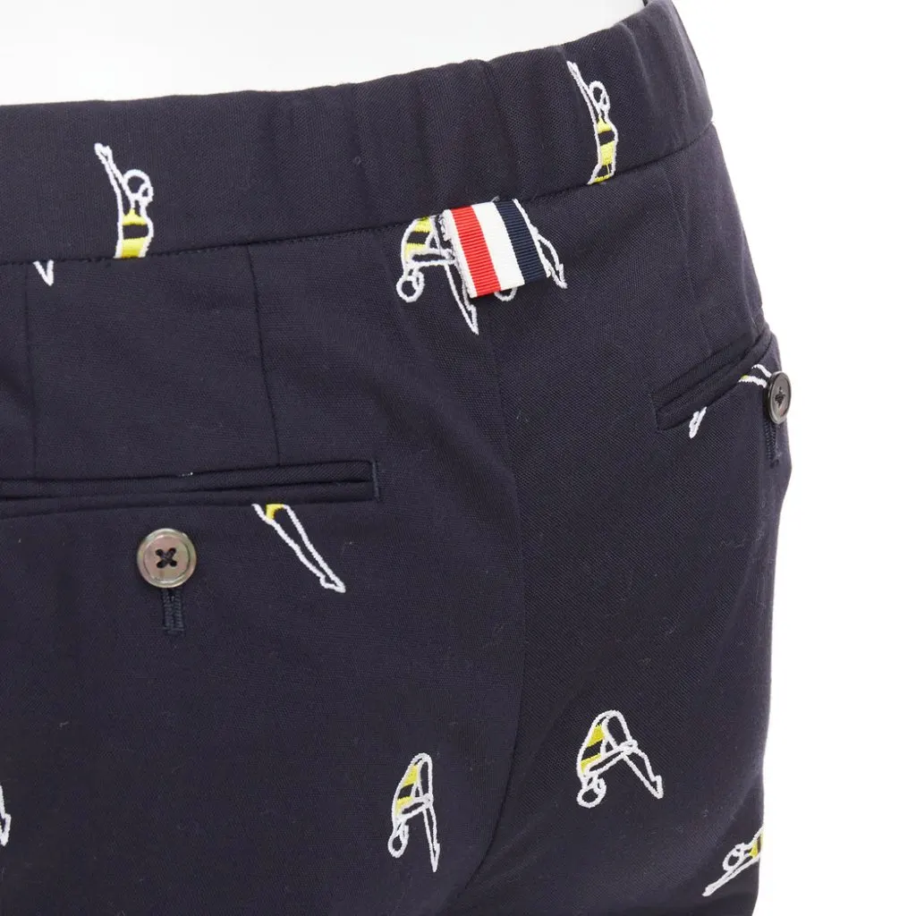 Thom Browne Navy Cotton Trouser Navy Cotton Very good - Back View