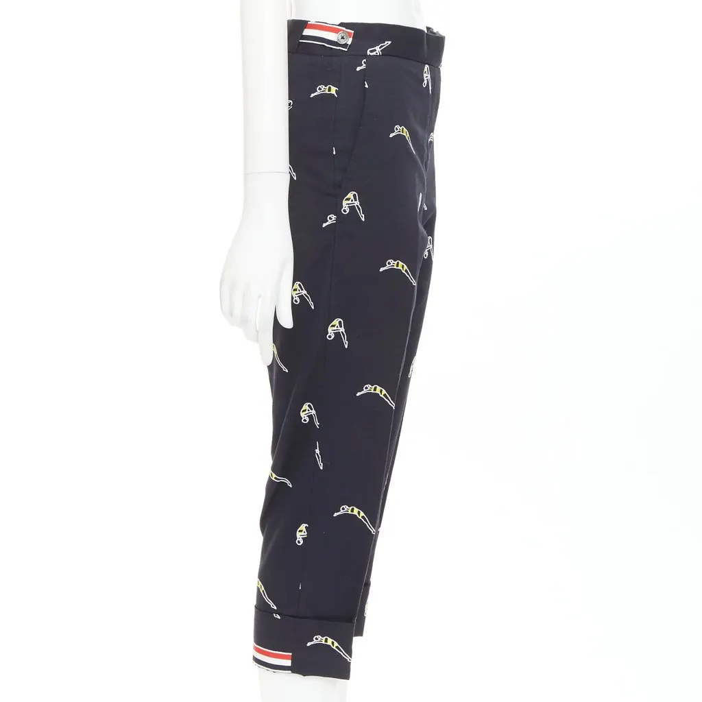 Thom Browne Navy Cotton Trouser Navy Cotton Very good - Model View