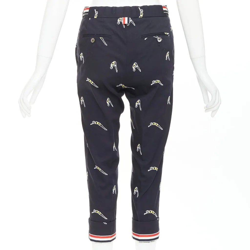 Thom Browne Navy Cotton Trouser Navy Cotton Very good - Box View