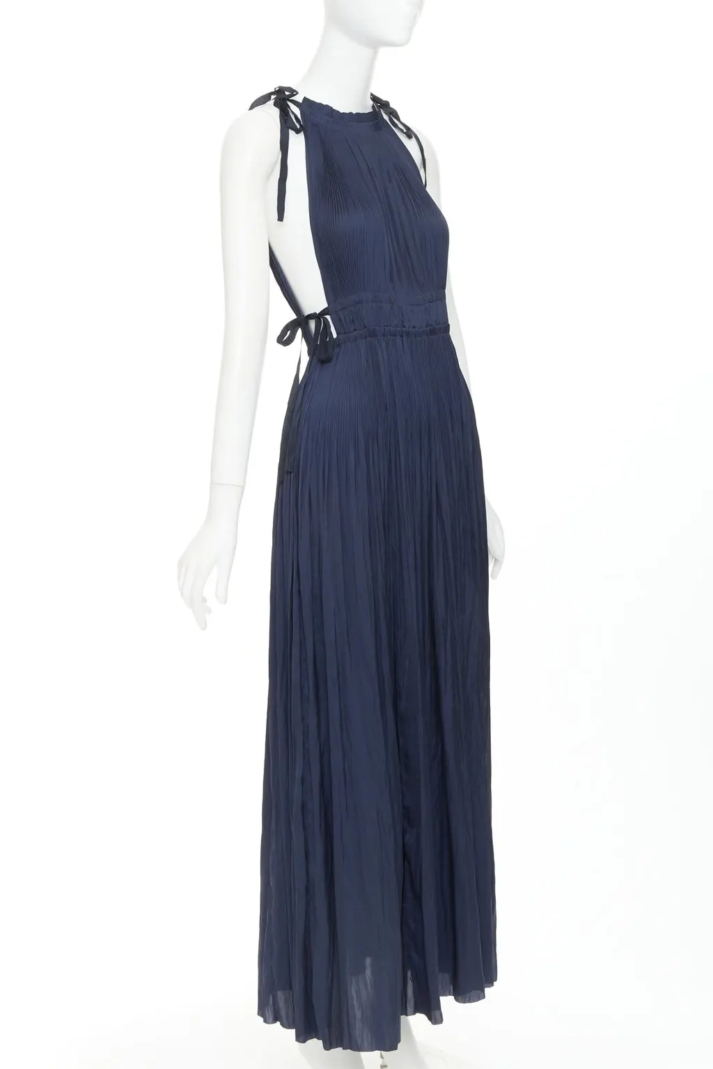 Ulla Johnson Navy Polyester Dress Navy Polyester Good - Front View