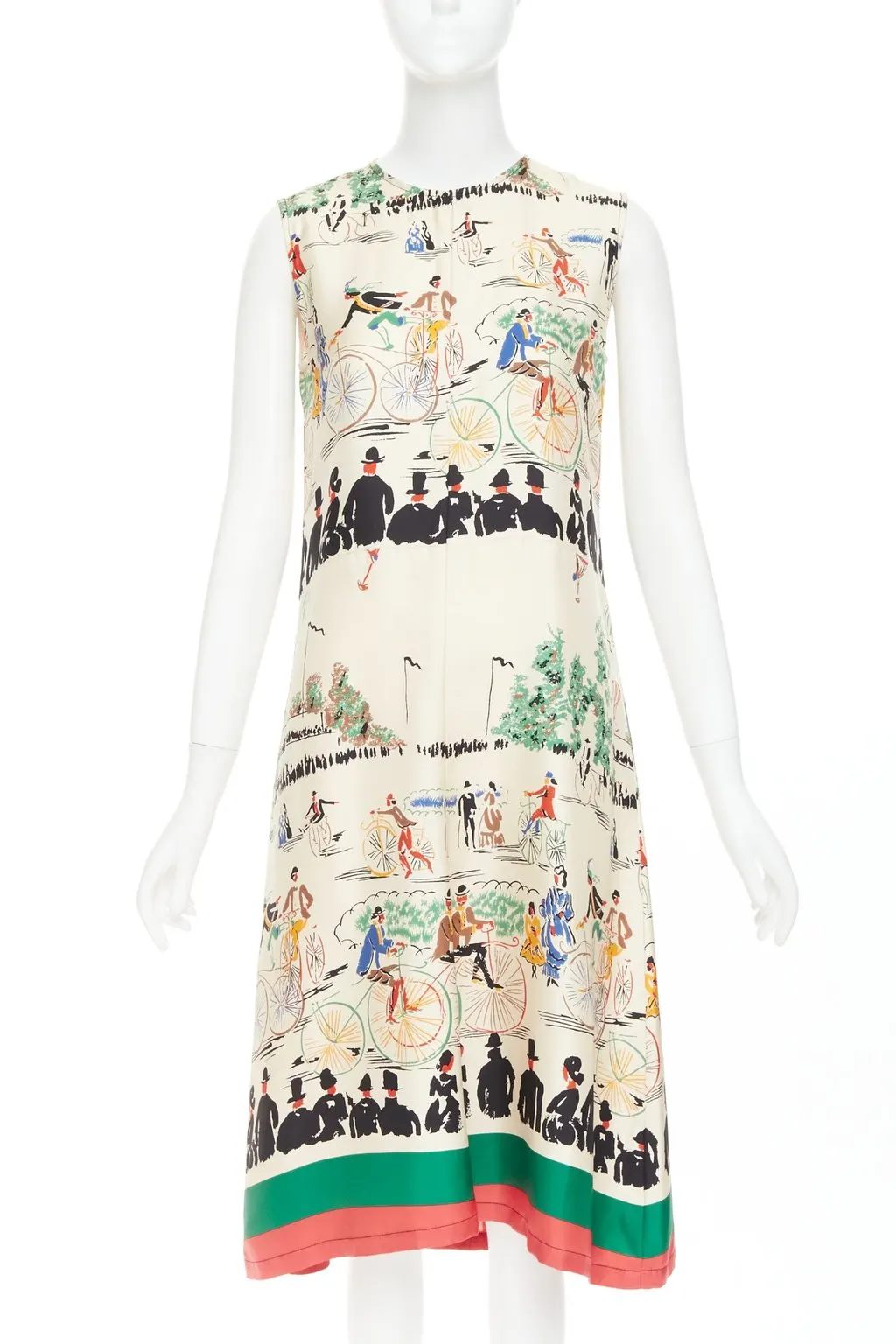 Celine Ecru Silk Dress Beige Silk Very good - Front View