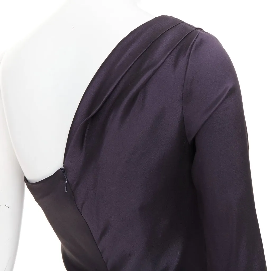 Oscar de la Renta Navy Silk Dress Navy Silk Very good - Back View
