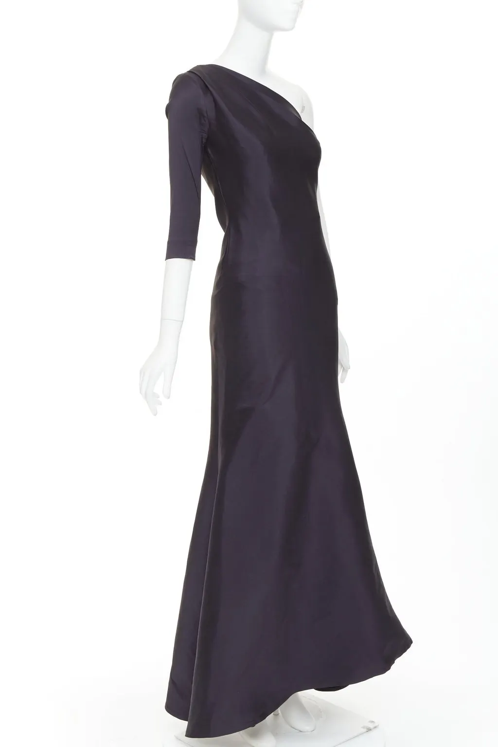 Oscar de la Renta Navy Silk Dress Navy Silk Very good - Inside View