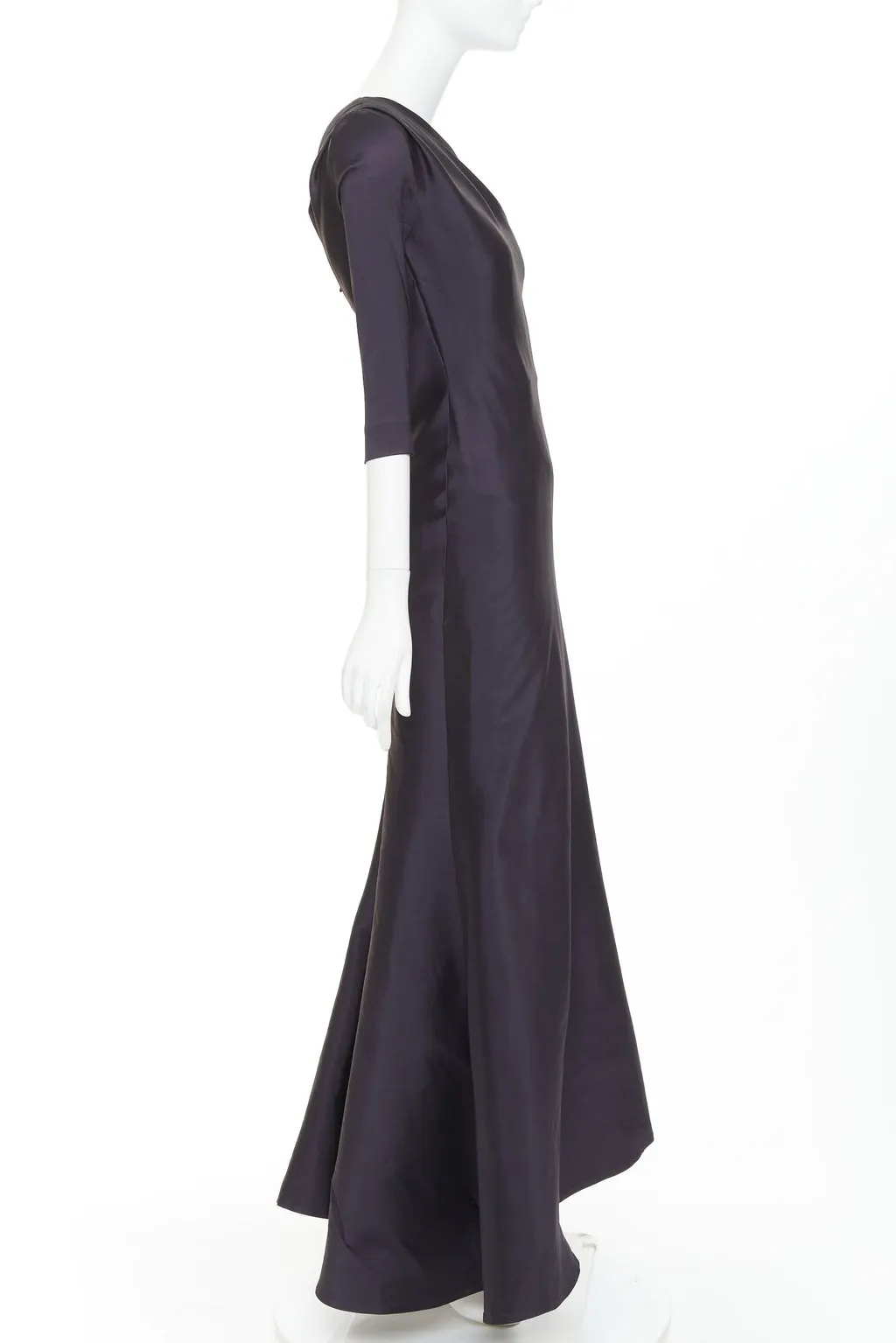 Oscar de la Renta Navy Silk Dress Navy Silk Very good - Model View
