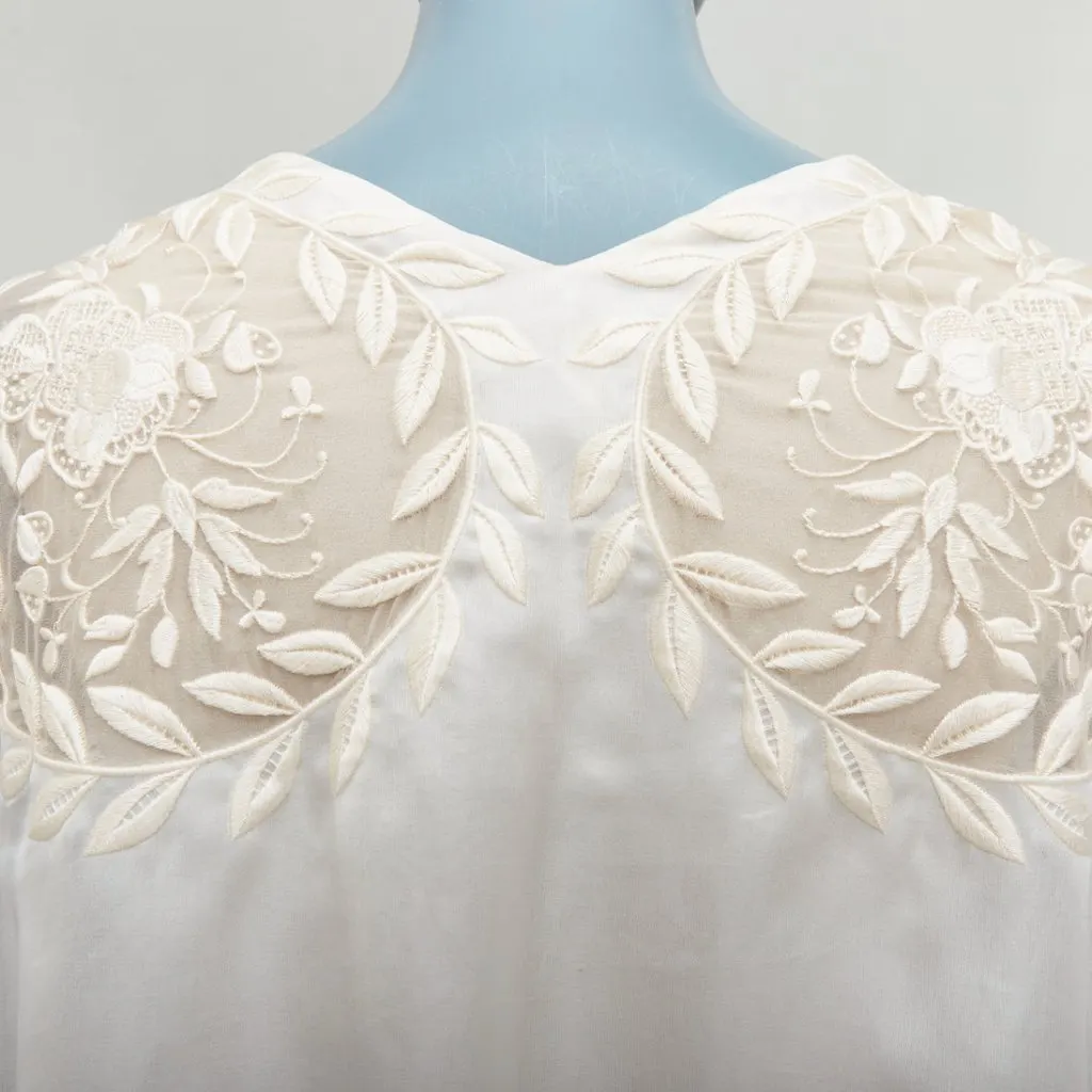 Alexander McQueen Ecru Silk Dress Beige Silk Very good - Back View