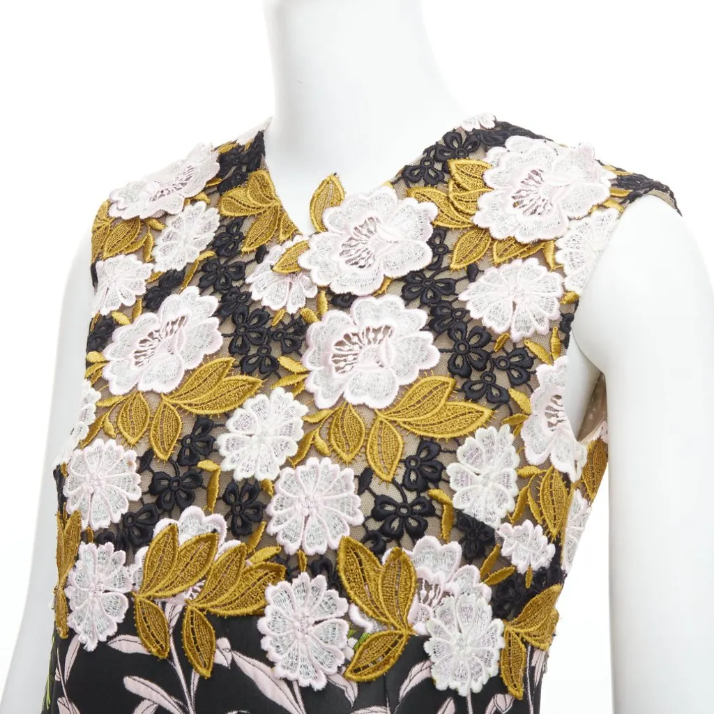 Giambattista Valli Black Polyester Dress Black Polyester Very good - Back View