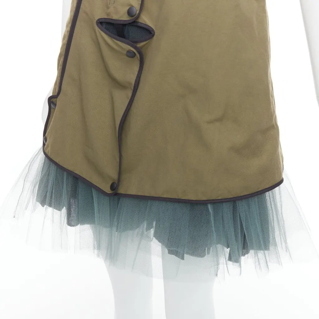 Marni Utility Vest Dress Khaki Polyamide Very good - Back View