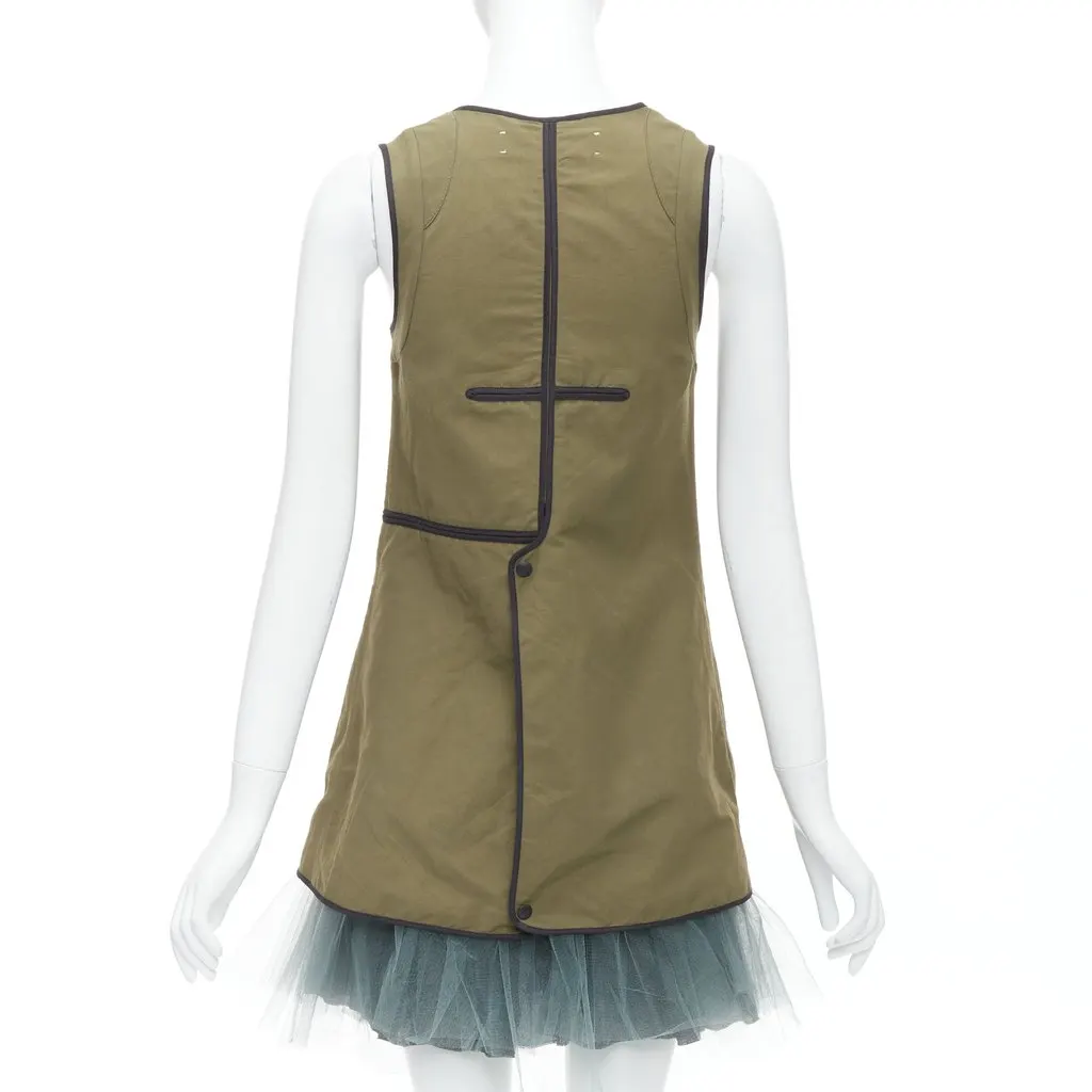 Marni Utility Vest Dress Khaki Polyamide Very good - Box View