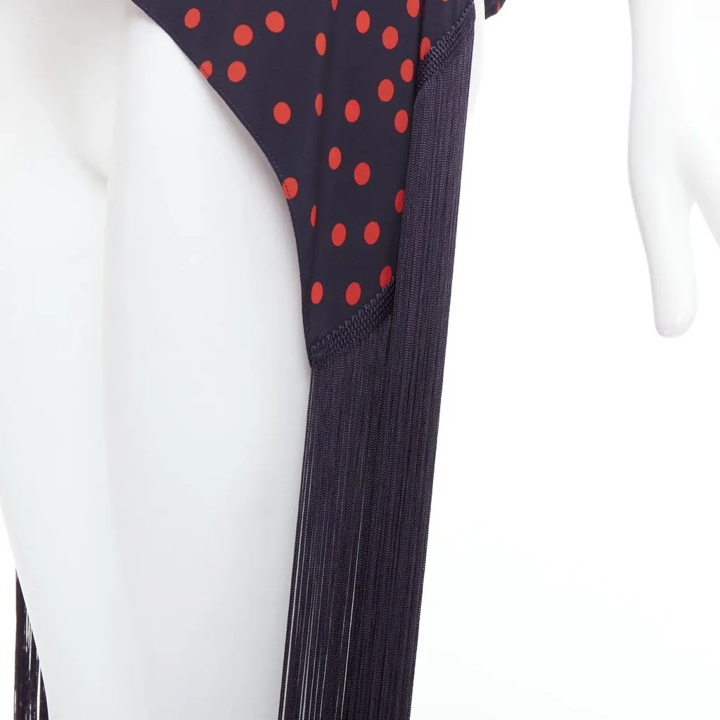 Stella McCartney Polka Fringe Top Red Silk Never worn, with tag - Back View