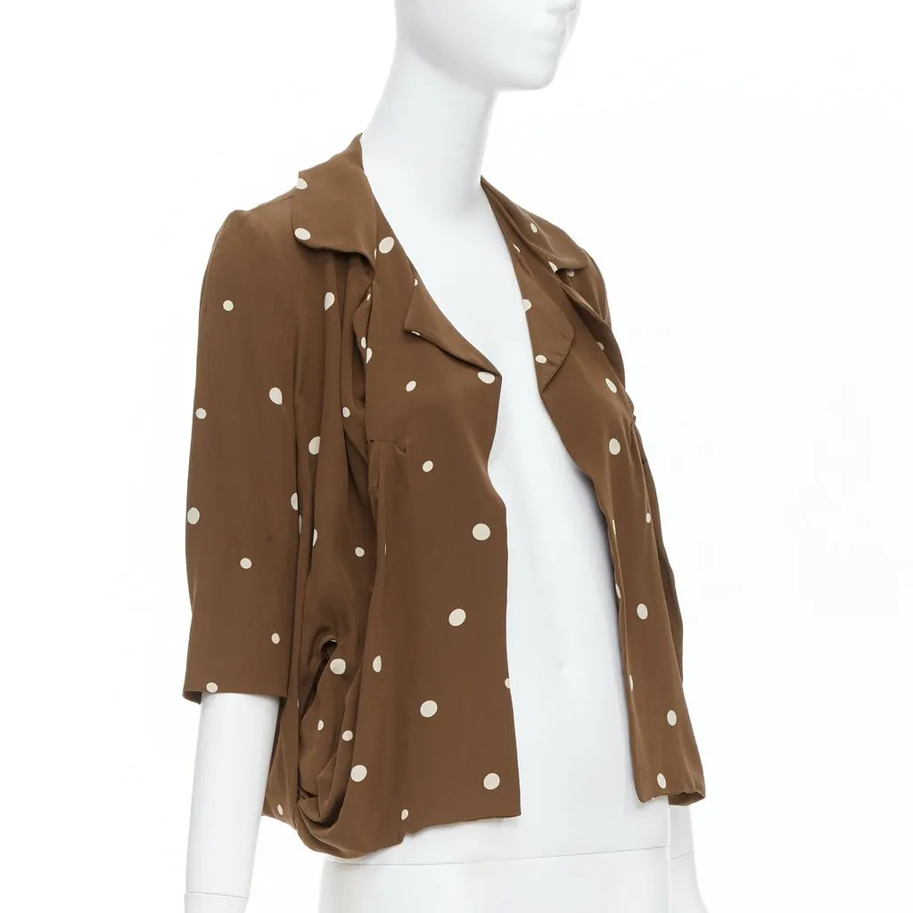 Marni Brown Polka Dot Blazer Brown Silk Very good - Inside View