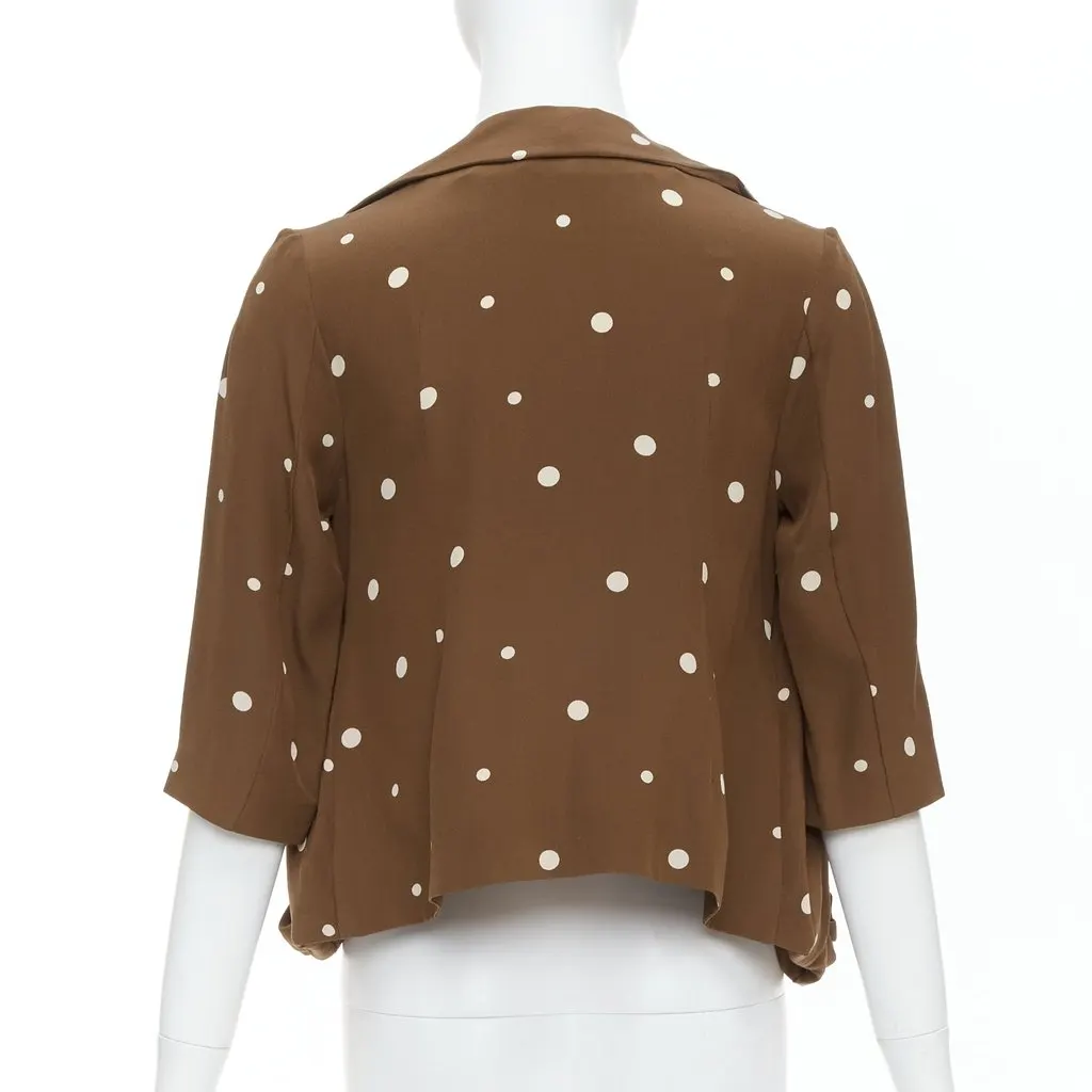 Marni Brown Polka Dot Blazer Brown Silk Very good - Box View