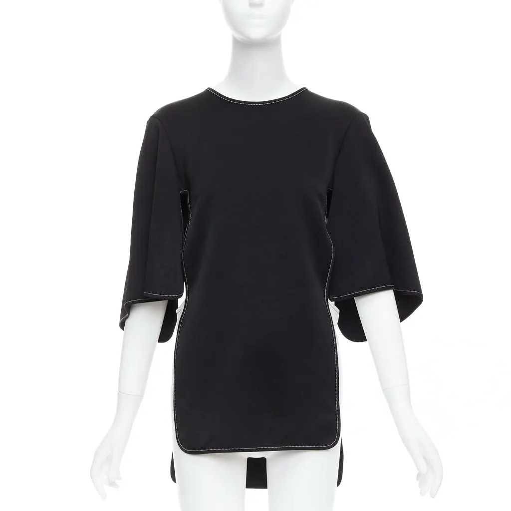 Ellery Bicolor Hi-Low Top Black Polyester Never worn - Back View