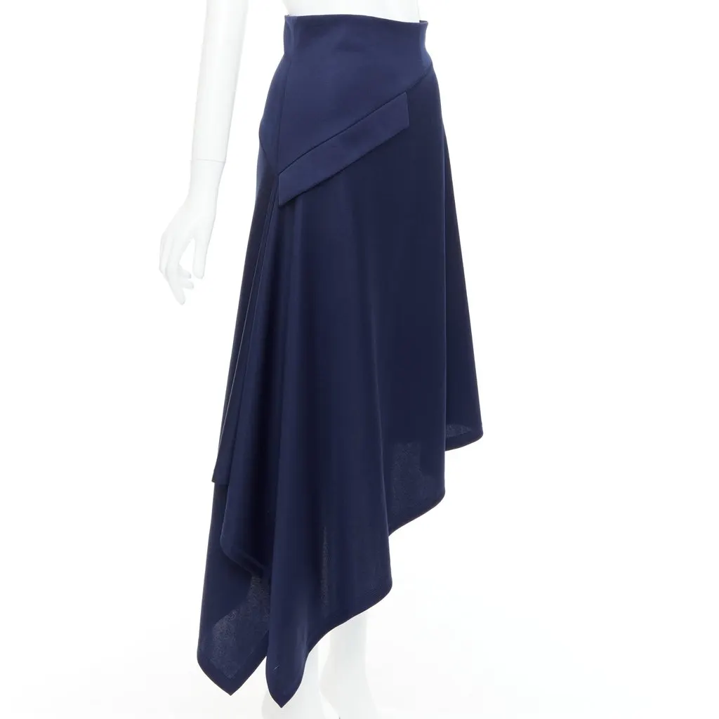 JW ANDERSON Flap Bias Skirt Navy Polyester Never worn - Inside View