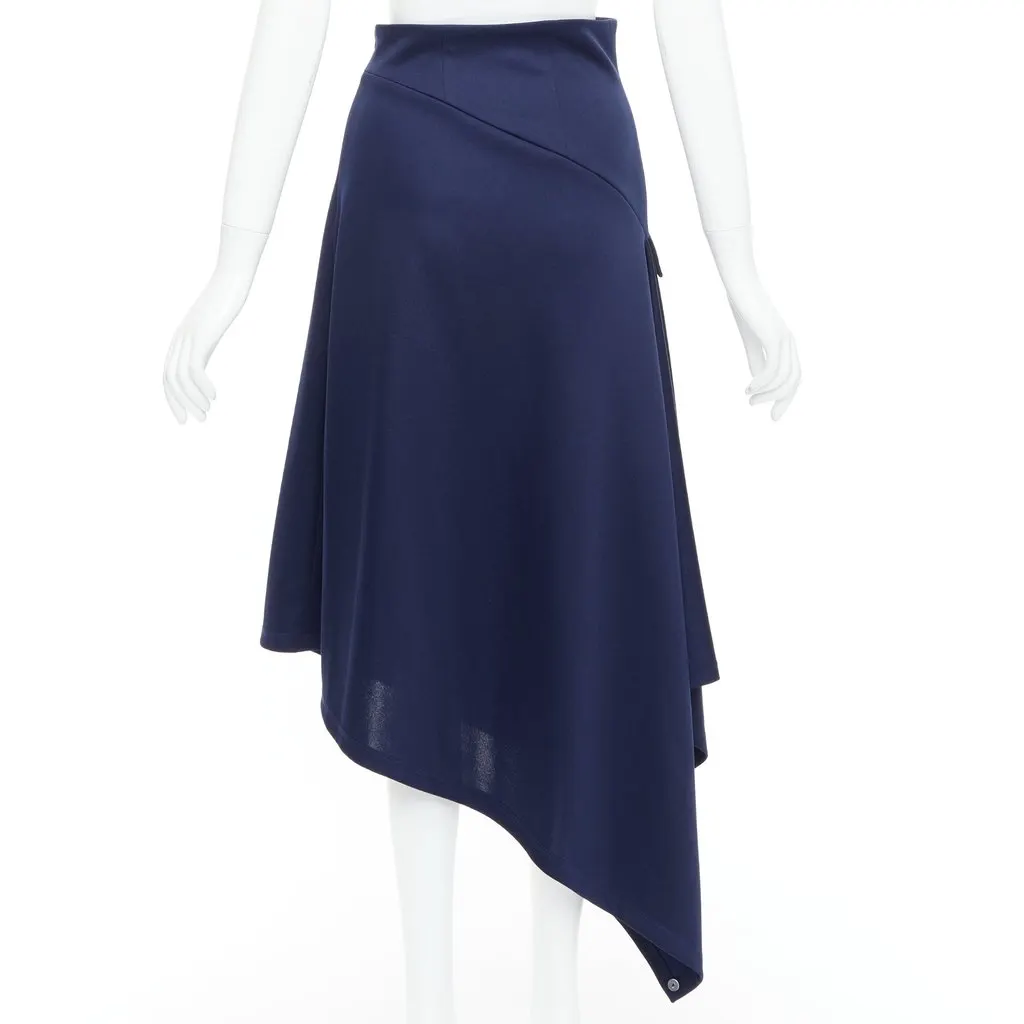 JW ANDERSON Flap Bias Skirt Navy Polyester Never worn - Box View