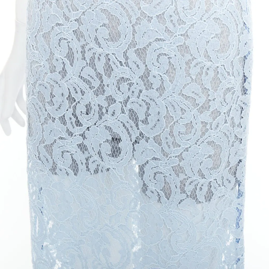 Sacai Lace Lined Skort Blue Polyester Never worn - Back View