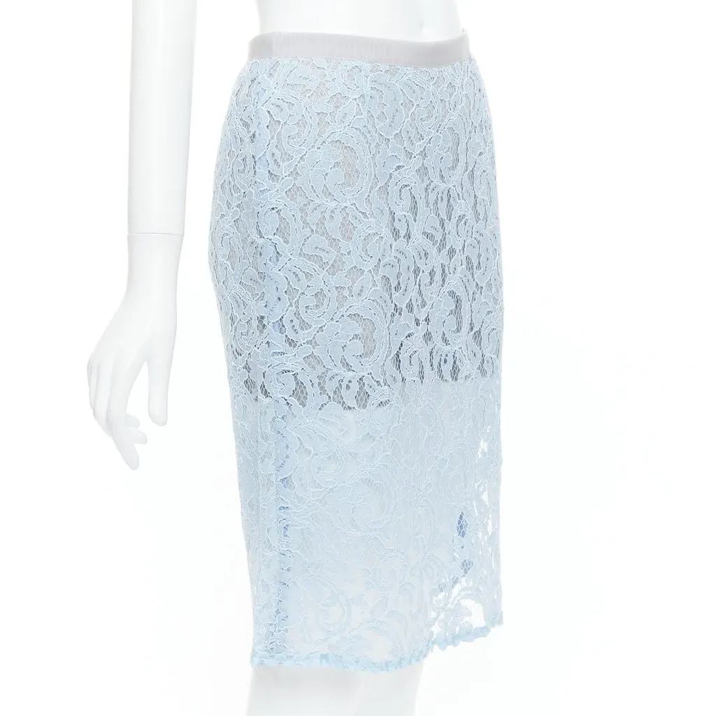 Sacai Lace Lined Skort Blue Polyester Never worn - Inside View