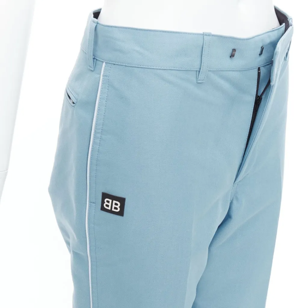 Balenciaga Logo Tapered Pants Blue Polyamide Never worn - Back View