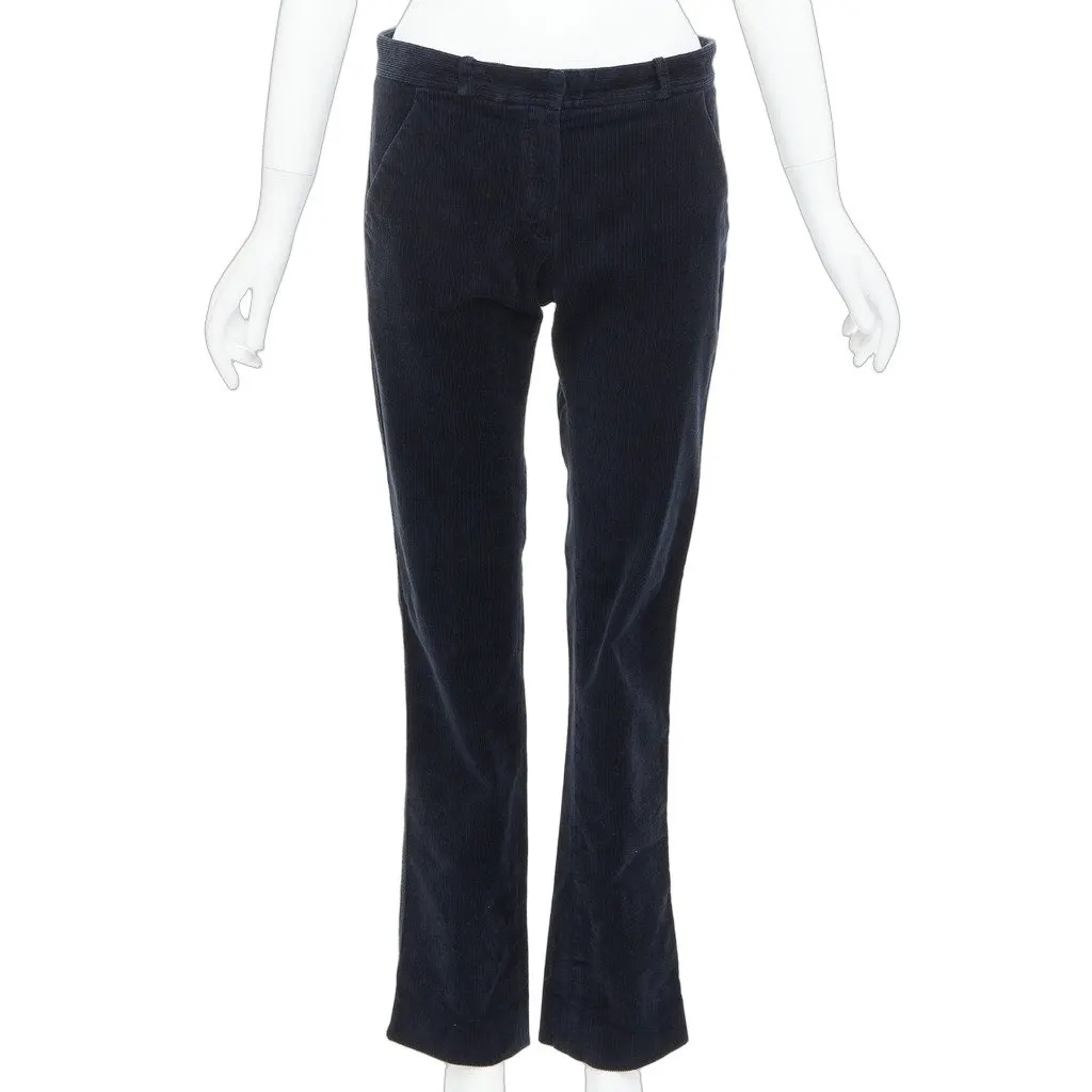 Balenciaga Corduroy Straight Pants Black Polyester Never worn - Front View