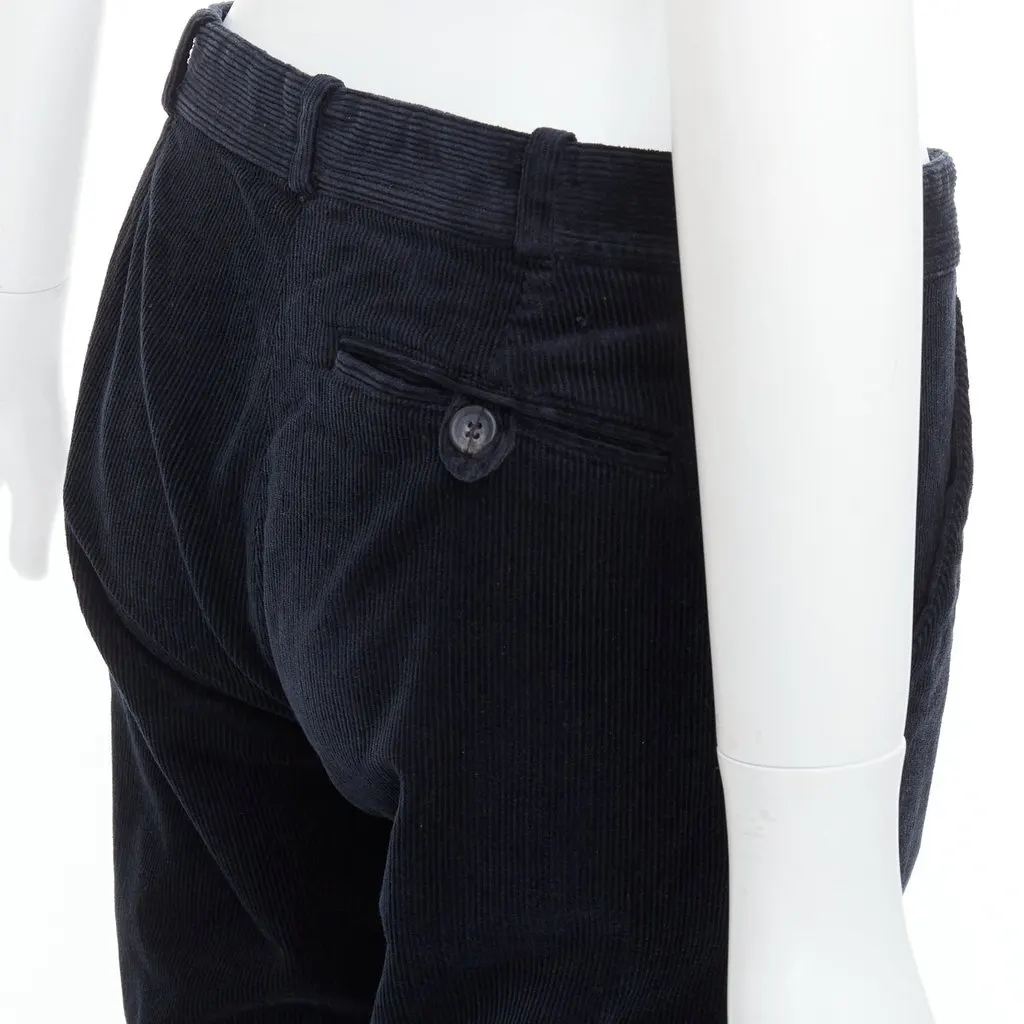 Balenciaga Corduroy Straight Pants Black Polyester Never worn - Back View
