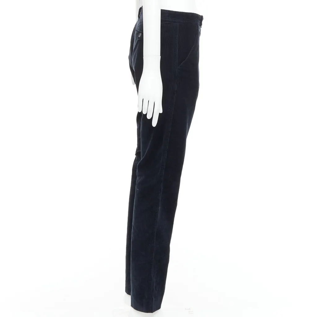 Balenciaga Corduroy Straight Pants Black Polyester Never worn - Model View