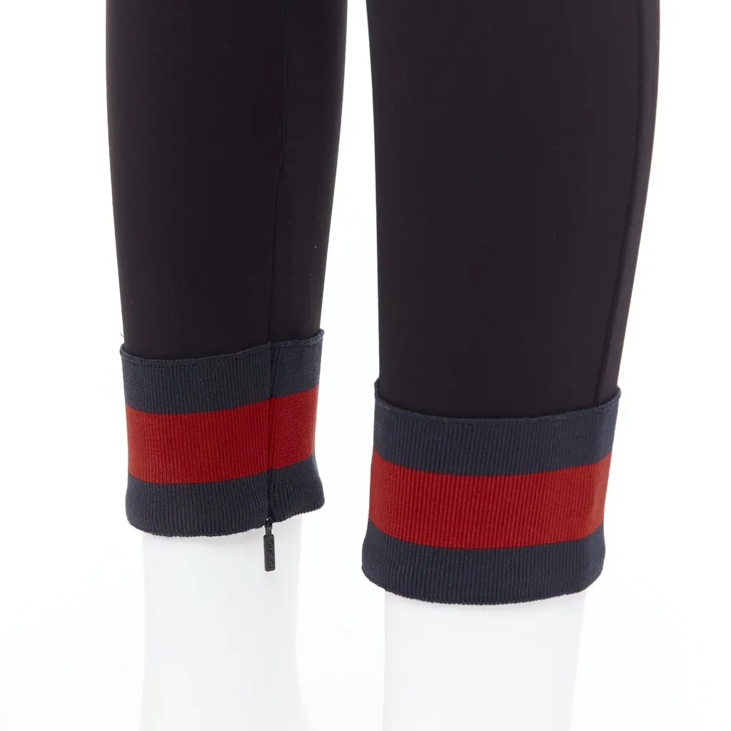 Gucci Web Cuff Pants Black Viscose Very good - Back View