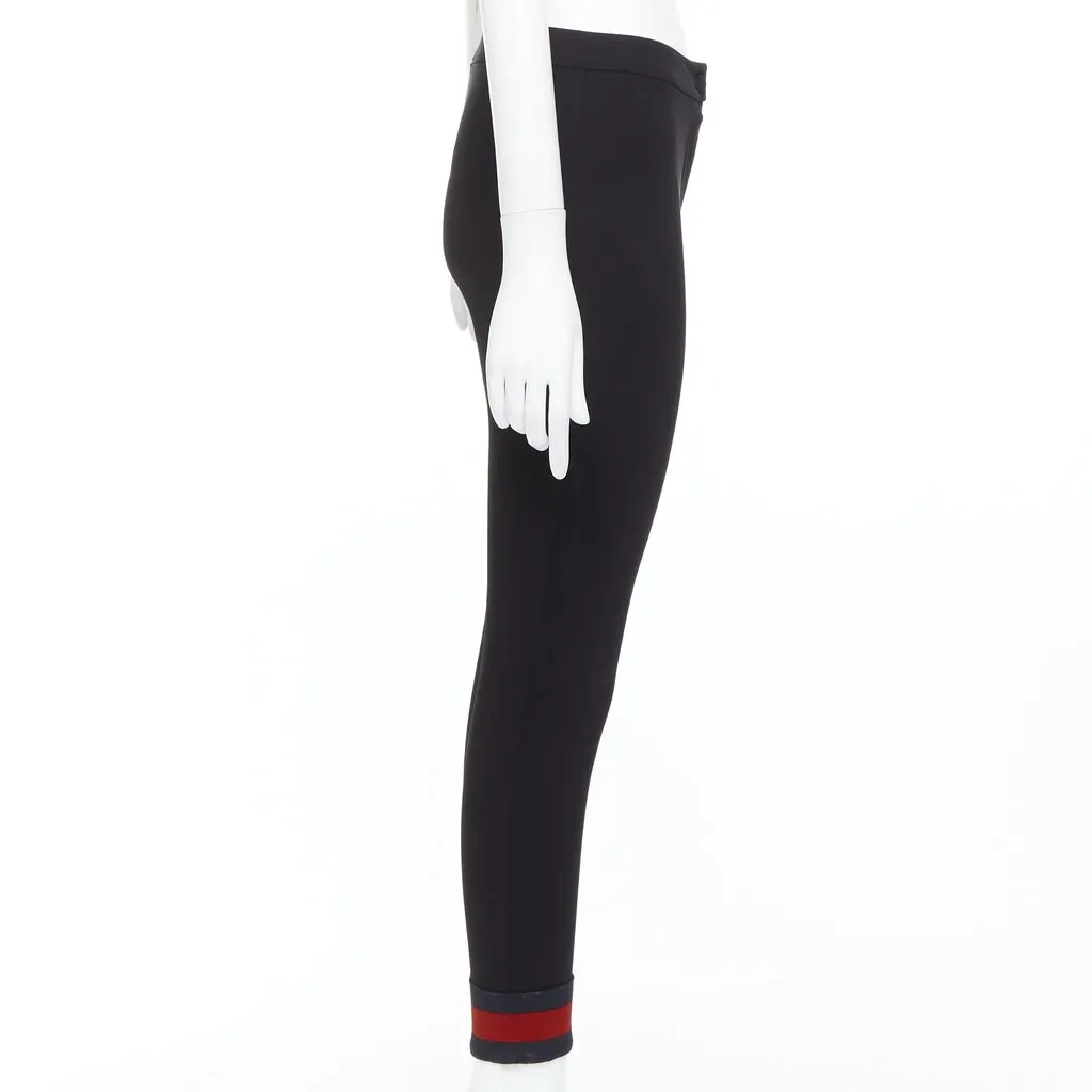 Gucci Web Cuff Pants Black Viscose Very good - Model View