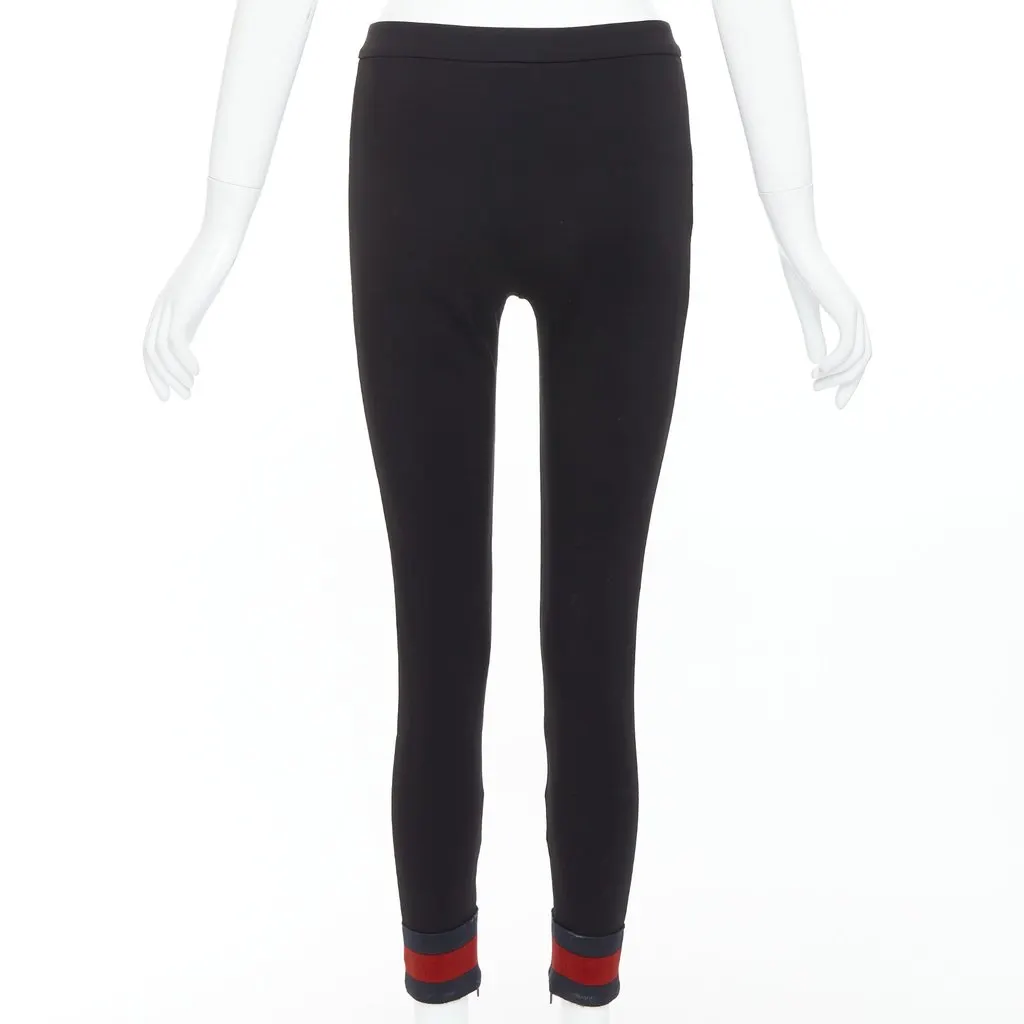 Gucci Web Cuff Pants Black Viscose Very good - Box View