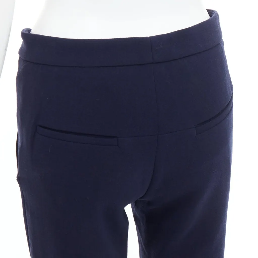 Marni Mid Waist Pants Navy Wool Very good - Back View