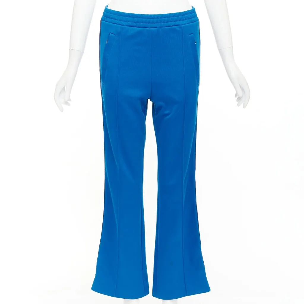 Gucci Web Flared Pants Blue Polyester Fair - Inside View