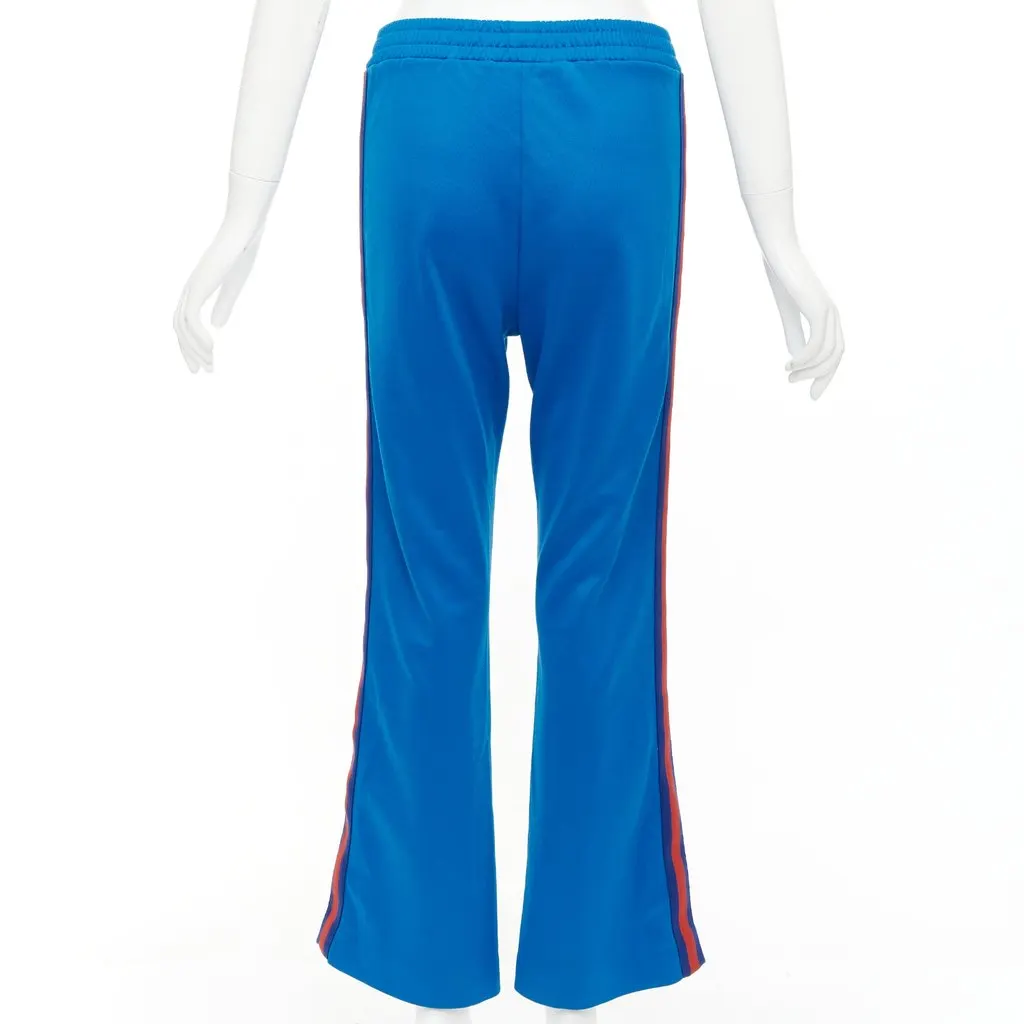 Gucci Web Flared Pants Blue Polyester Fair - Box View