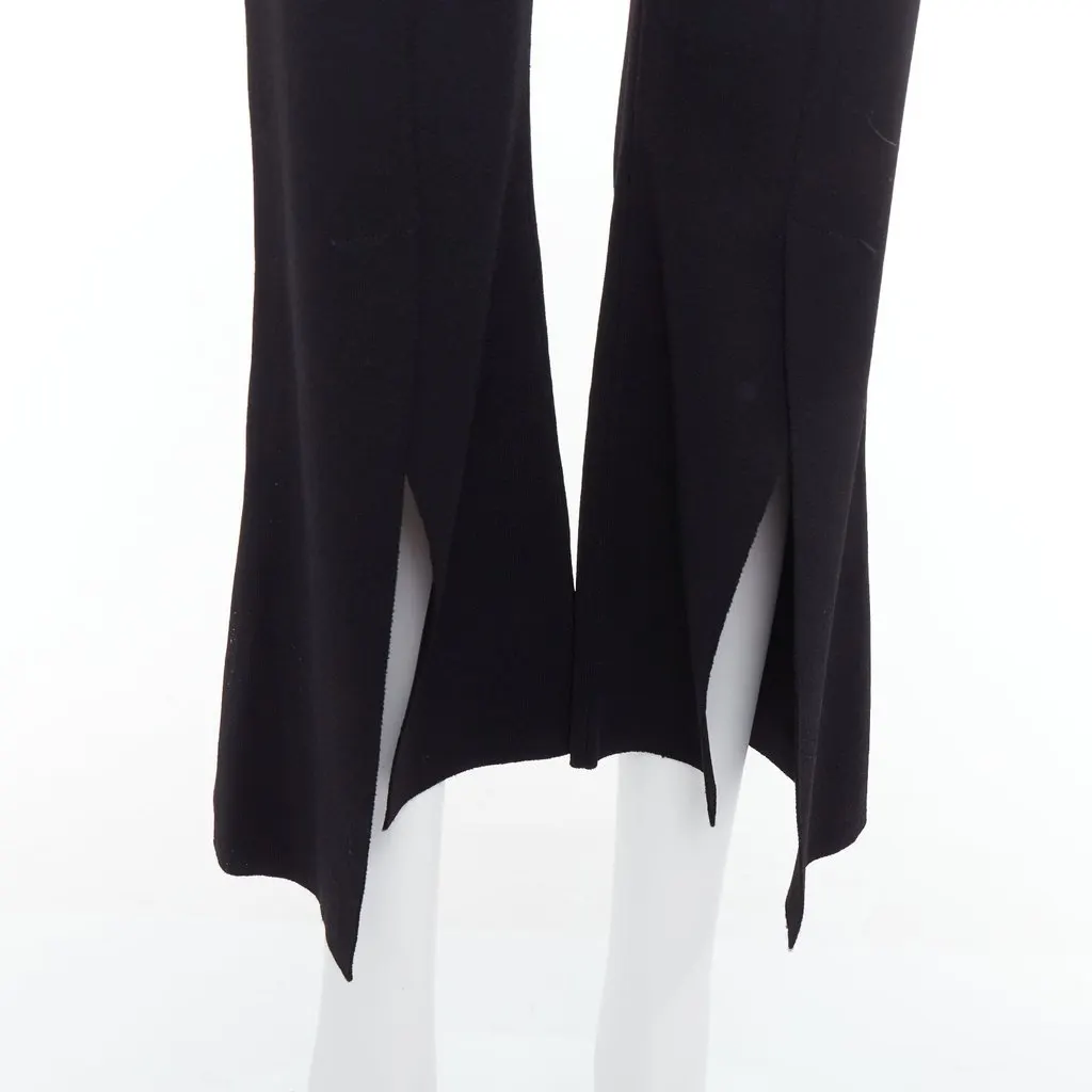 Stella McCartney Split Hem Pants Black Viscose Very good - Back View
