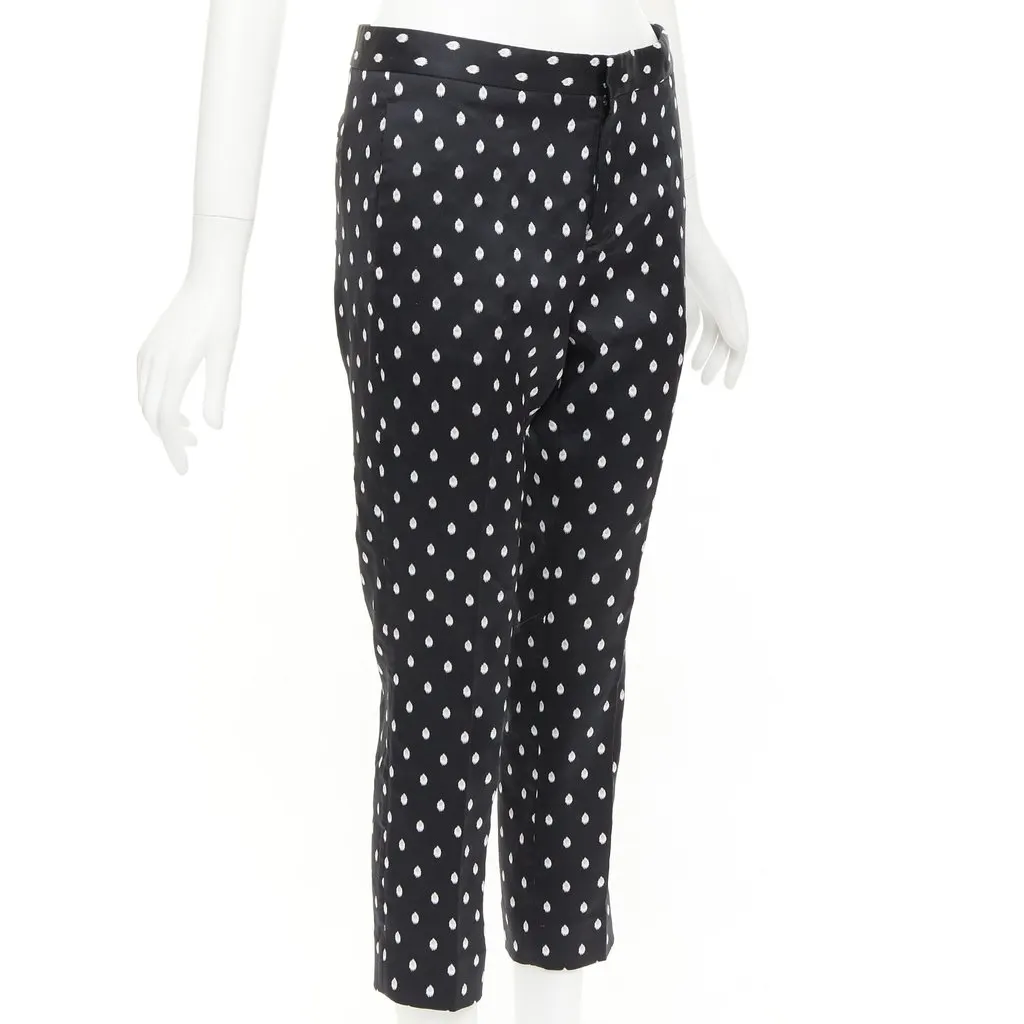 Giambattista Valli Dot Brocade Pants Black Polyester Never worn - Inside View