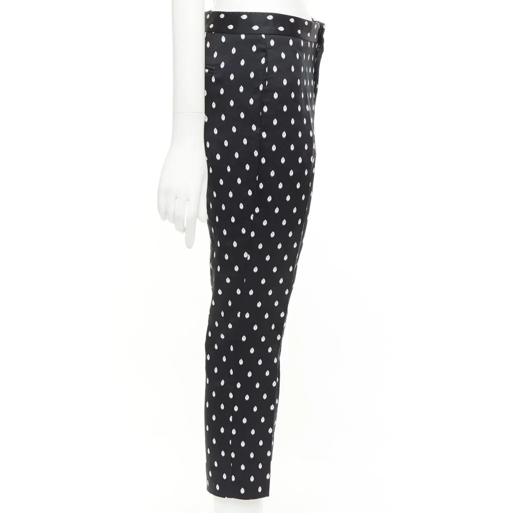 Giambattista Valli Dot Brocade Pants Black Polyester Never worn - Model View
