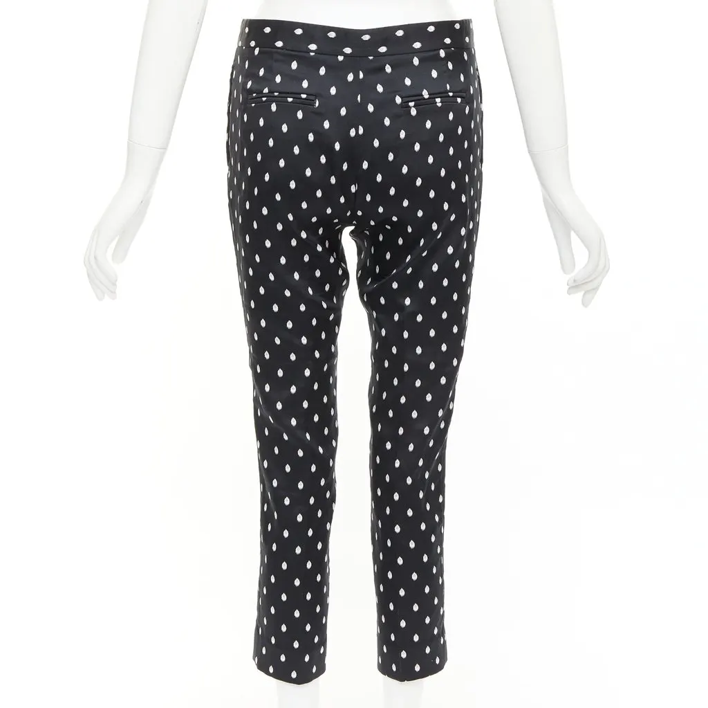Giambattista Valli Dot Brocade Pants Black Polyester Never worn - Box View